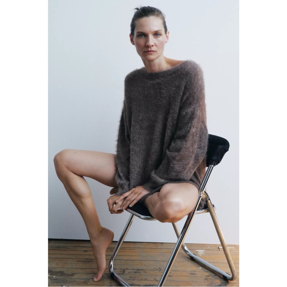 NWOT Zara Softest Brown Sweater size Medium